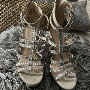 Bar III silver heels size 6.5